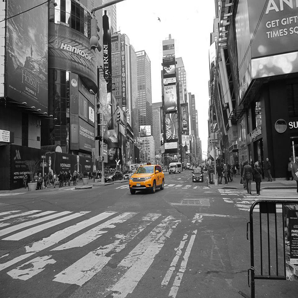 Yellow New York City Cab, Times Square