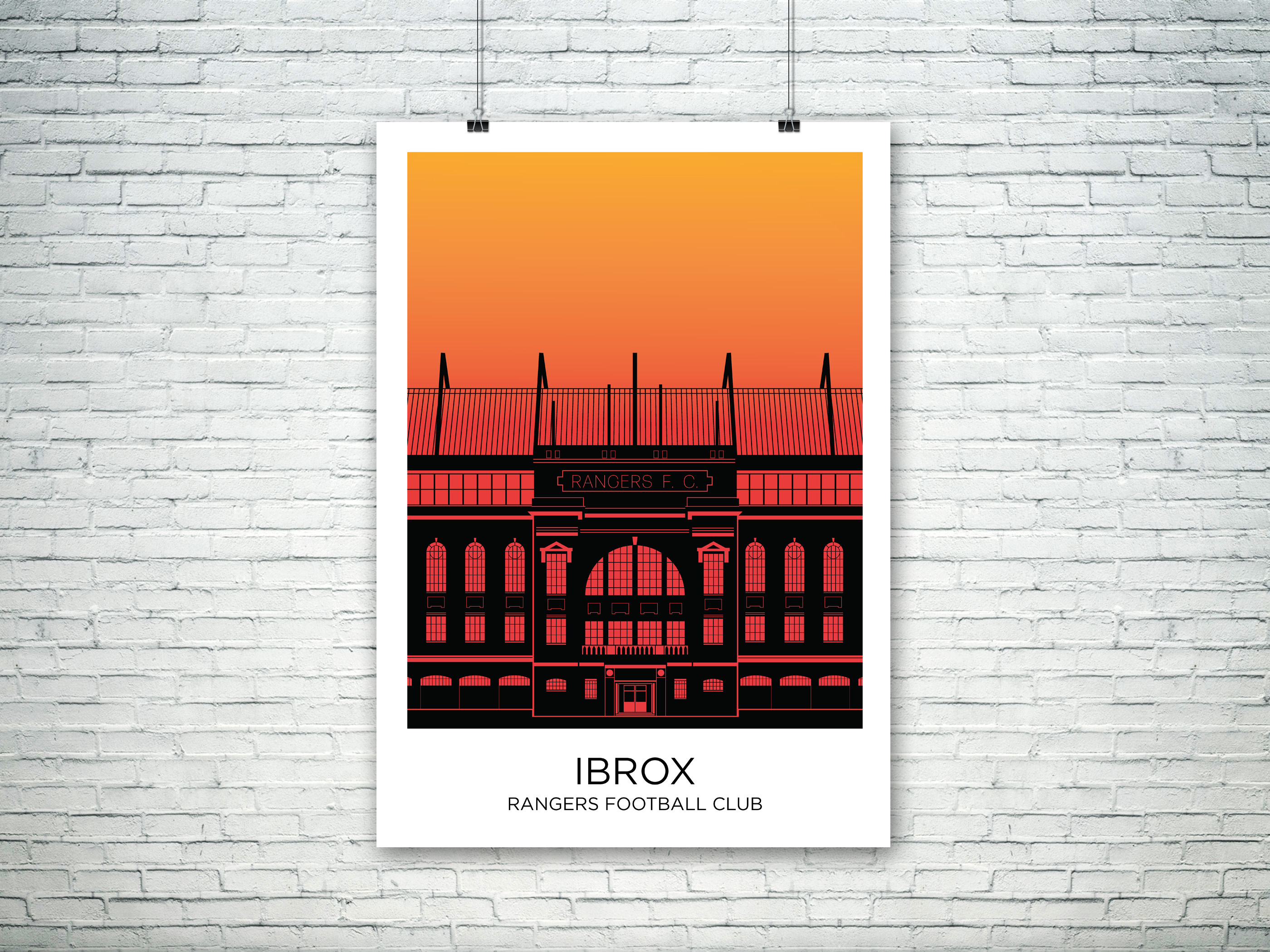 Ibrox Stadium Illustation